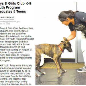 Boys & Girls Club K-9 Youth Program Graduates 5 Teens